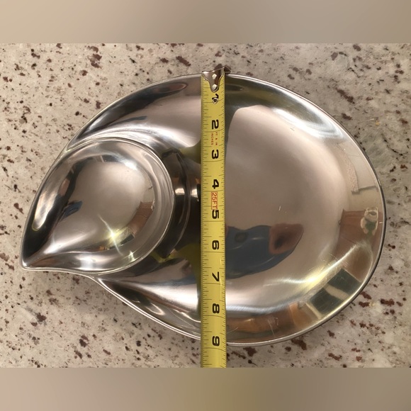 Metal Chip & Dip Tray, Silver Tone - Picture 2 of 6